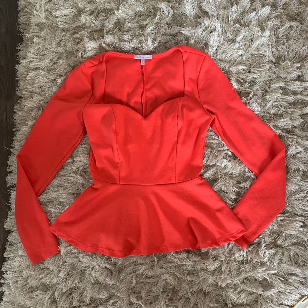 Salmon Pink Fit & Flare Top